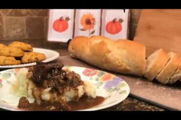 Pumpkin Chocolate chip cookies, Beef Burgundy, and french bread/Fall Food Friday Collaboration