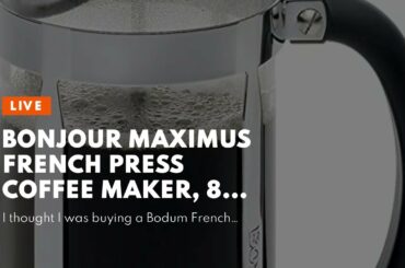 BonJour Maximus French Press Coffee Maker, 8 Cup, Purple