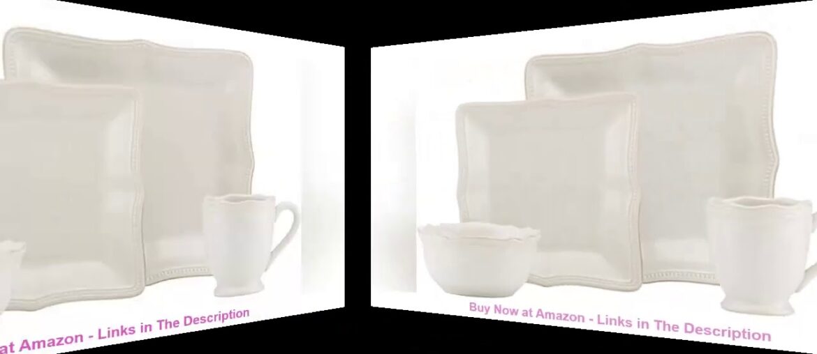 ✔️ Lenox French Perle Bead White Square 16 Piece Dinnerware Place Setting Set Service for 4 SALE ✔️ Lenox French Perle Bead White Square 16 Piece Dinnerware Place Setting Set Service for 4 SALE