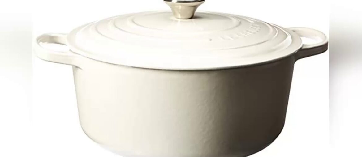 ⭐️ Le Creuset Signature Enameled Cast-Iron Round French (Dutch) Oven 7-1/4-Quart White Big Discount