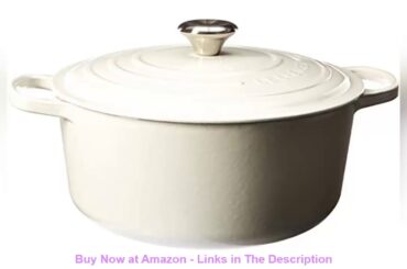 ⭐️ Le Creuset Signature Enameled Cast-Iron Round French (Dutch) Oven 7-1/4-Quart White Big Discount