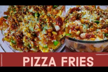 Pizza Fries at Home | Cheesy Pizza Fries | Cheesy Fries | French Fries