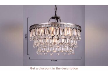 Retro Clarissa Glass drops LED crystal chandeliers lamp for dining/bedroom/big french empire style