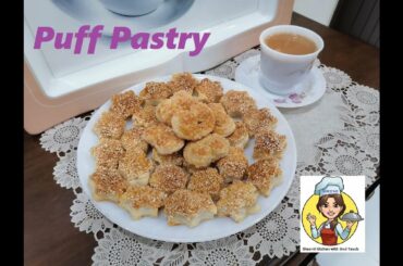 Puff Pastry Cookies Recipe -  Palmiers French Puff Pastry Cookies - Star Puff Pastry Cookies Recipe