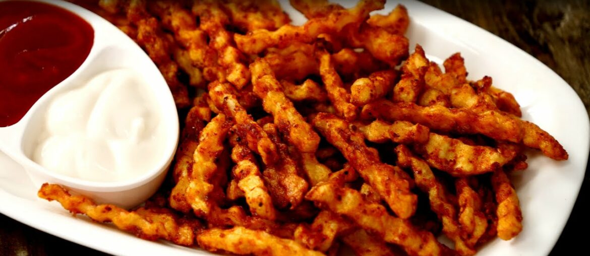 Dominos Taste Me - Crinkle French Fries Recipe - कुरकुरी क्रिन्कल फ्राइज CookingShooking