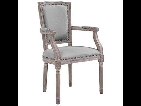 Unbox & Review Modway Penchant French Vintage Upholstered Fabric Dining Armchair with Nailhead Unbox & Review Modway Penchant French Vintage Upholstered Fabric Dining Armchair with Nailhead