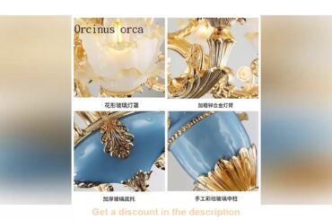 French crystal chandelier  luxury atmosphere villa  living room  bedroom dining lamp  European styl