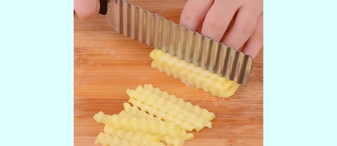 Potato French Fry Cutter Wave Crinkle Cutter Stainless Steel Serrated