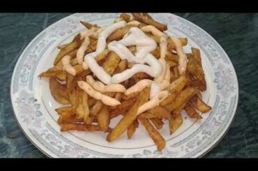 Crispy MayoGarlic French Fries  Recipe | French Fries | HUMA COOKS