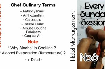 Chef Culinary Term | Hotel Management Tutorial | Sunday Session| Concepts with Bonus