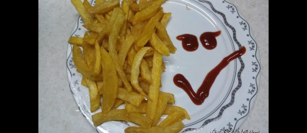 How to make crispy french fries at home in urdu by The Tasty Recipes