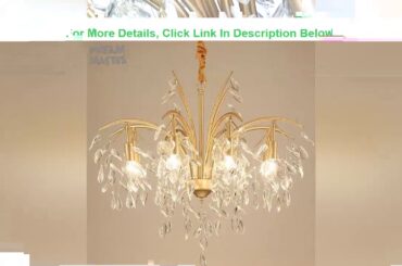 Cheap New art leaves crystal chandelier lighting, American country living room dining room hanging
