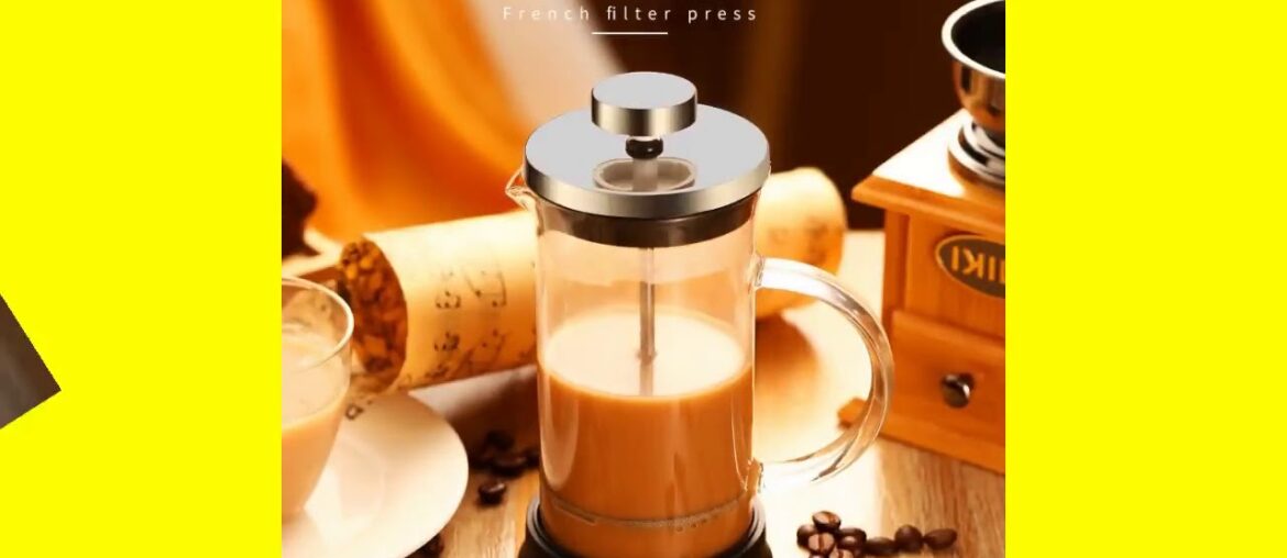 * French Press Hand Coffee Pot Household Coffee Machine Bubble Milk Fi