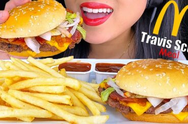 ASMR McDonald’s BACON CHEESEBURGER & FRENCH FRIES 먹방 MUKBANG *Travis Scott Meal* (Eating Sounds)