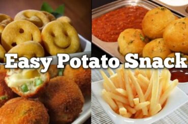 #Easypotatosnacks 4 easy potato snacks Recipe-French fries-potato smile- Rice kachori - cheese balls