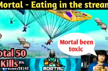 Mortal eating in stream french fries and 50 kills in this gameplay .