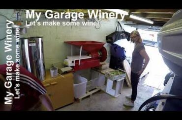 The Great Crush - Using My Crusher Destemmer to Crush White Grapes In My Garage Winery!
