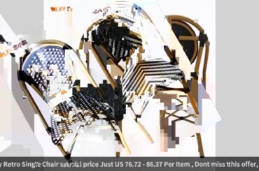 ✓French Dining Chair Rattan Chair Back Stool Balcony Outdoor Bamboo Cha