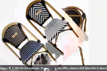 ✓5 French Dining Chair Rattan Chair Back Stool Balcony Outdoor Bamboo C