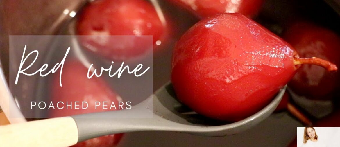 EASY red wine poached pears | simple dessert