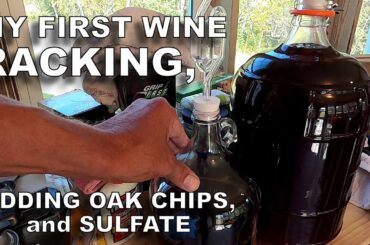 My First Wine ― Racking, Adding Oak and Sulfate, Last Fermentation