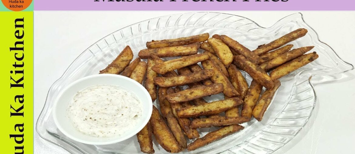 Garlic Masala French Fries Recipe - Crispy French Fries - Huda Ka Kitchen.