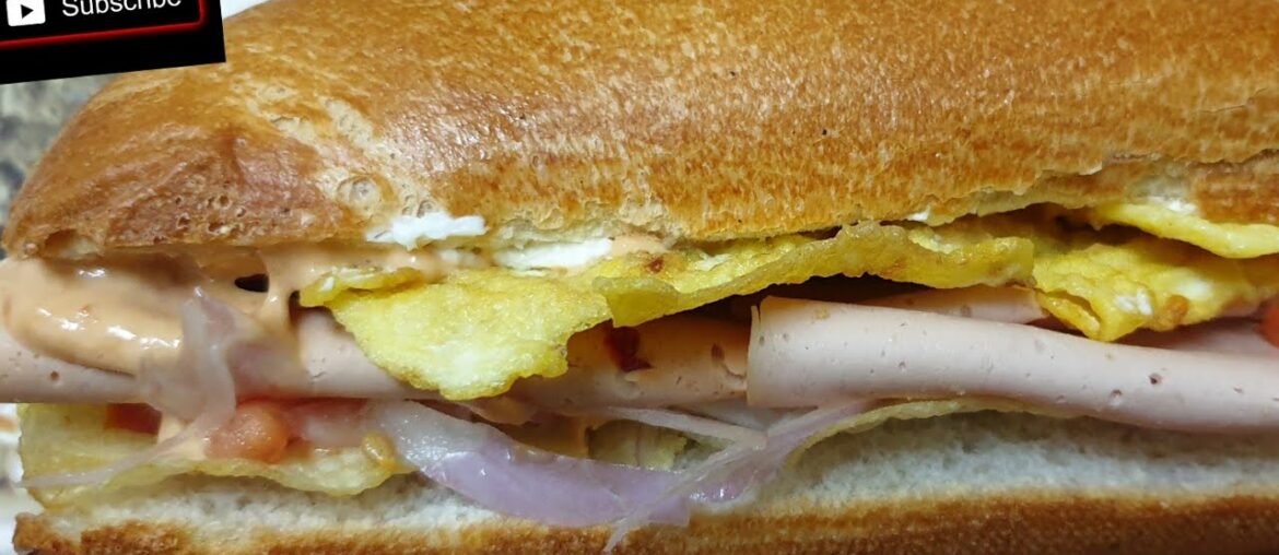 sandwich with french bread by des des ki food||mortedella sandwich