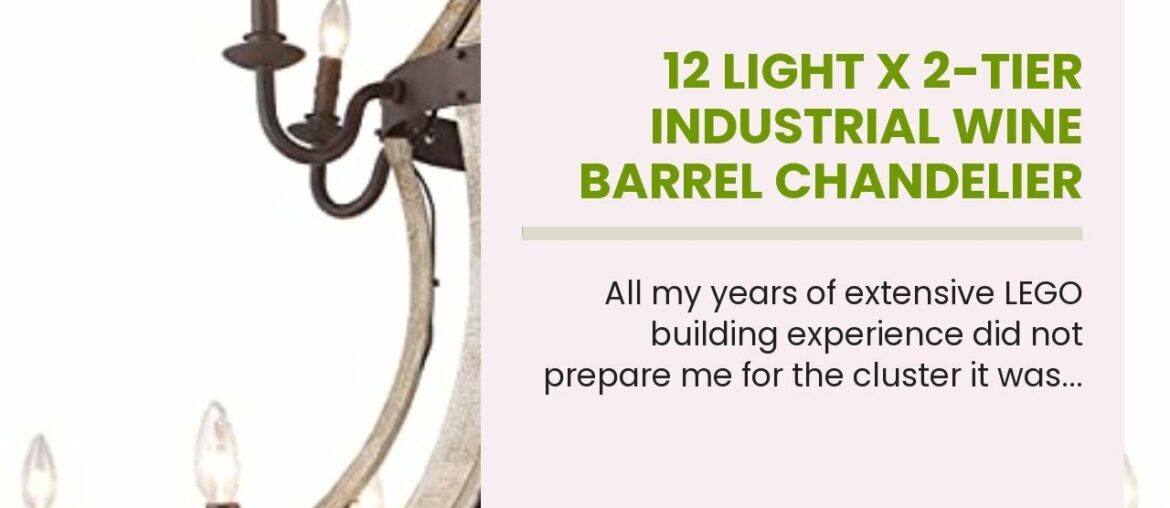 12 Light x 2-Tier Industrial Wine Barrel Chandelier Openwork Wood Wooden French Country Style 4… 12 Light x 2-Tier Industrial Wine Barrel Chandelier Openwork Wood Wooden French Country Style 4...
