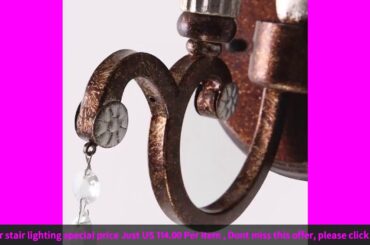 ✓American retro wall lamps vintage french wall sconce crystal lighting