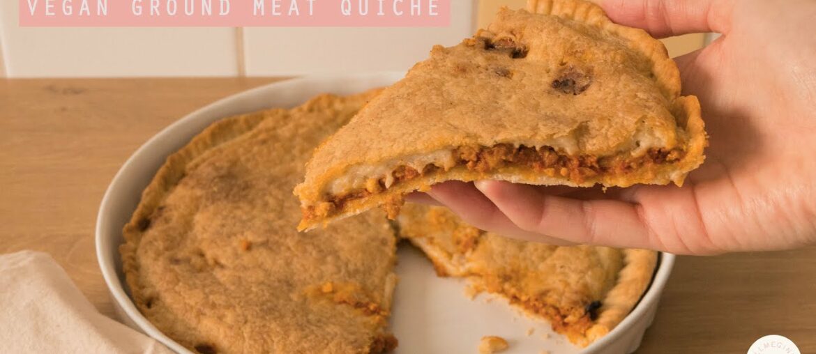 Vegan Meat Quiche | French Recipe Vegan Meat Quiche | French Recipe