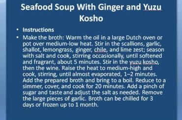 French Recipe Seafood Soup