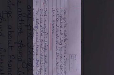 MEMORIES OF A VISIT ,QUESTION ANSWERS SOLVED