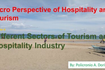 Different Sectors of Tourism and Hospitality Industry
