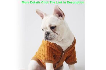 Top Knitted Dog Coat Winter V-neck Pet Clothes For French Bulldog Cardigan Knitwear Sweater Jacket
