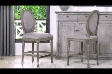 Jennifer Taylor Home Bella Upholstered Round Back Counter Height Bar Stool 81080