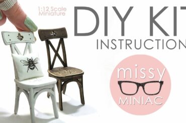 HOW TO MAKE these Tiny French Chairs! Super Easy Modern Miniature DIY Kits.