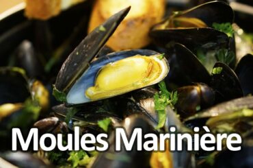 How to cook Moules Marinière -  Mussels Recipe 4K ASMR