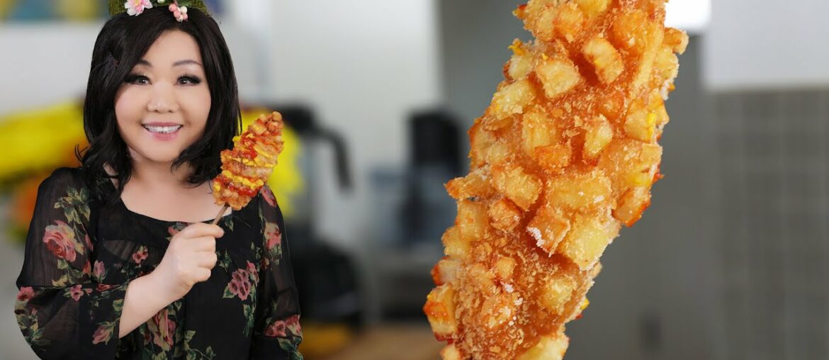 Korean french fries corn dog (Gamja-hotdog: 감자핫도그) Korean french fries corn dog (Gamja-hotdog: 감자핫도그)