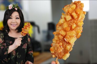 Korean french fries corn dog (Gamja-hotdog: 감자핫도그)
