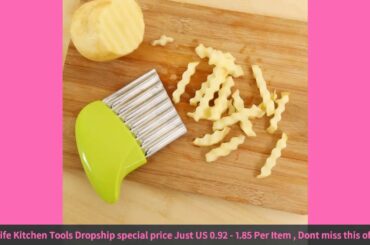 1PC Potato Onion Wave Slicers Wrinkled French Fries Salad Corrugated C