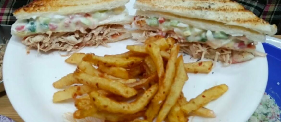 Club Sandwich & Crispy French Fries recipe at Home/kids Lunchbox Idea/by cooking with our family Club Sandwich & Crispy French Fries recipe at Home/kids Lunchbox Idea/by cooking with our family