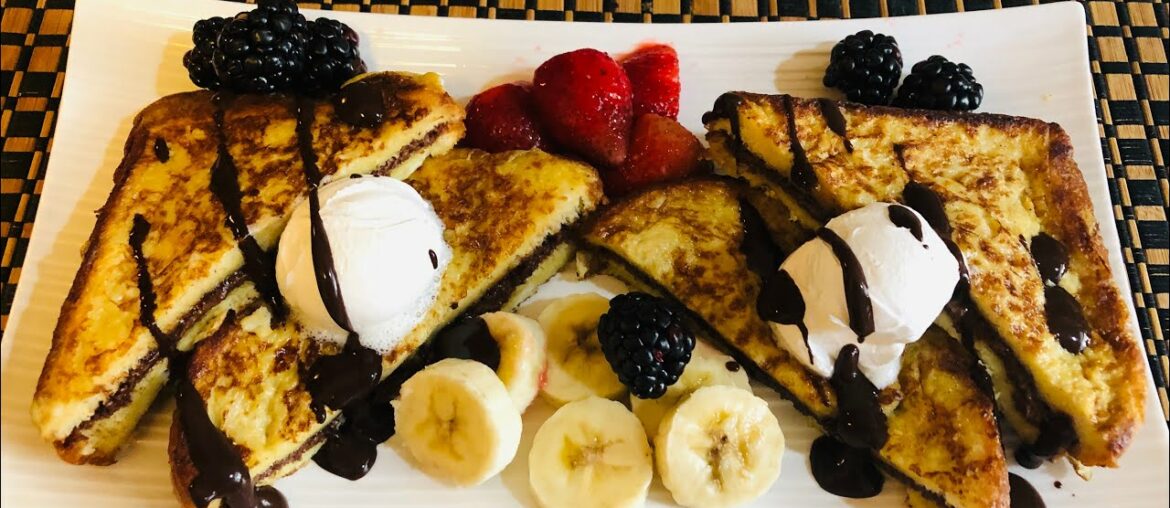 Chocolate Hazelnut Stuffed French Toasts || Breakfast & Brunch Recipe ||