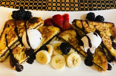 Chocolate Hazelnut Stuffed French Toasts || Breakfast & Brunch Recipe ||