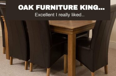 OAK FURNITURE KING French Rustic 150 x 75 cm Dark Oak Dining Table and 4 Chairs Dining Set with...