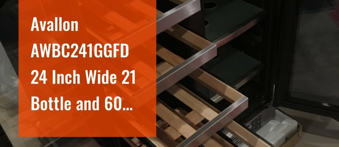 Avallon AWBC241GGFD 24 Inch Wide 21 Bottle and 60 Can Capacity Built-In Wine and Beverage Coole...