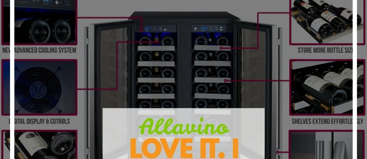 Allavino FlexCount VSWR36-2SSFN - 36 Bottle Dual Zone Wine Refrigerator with French Doors