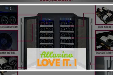 Allavino FlexCount VSWR36-2SSFN - 36 Bottle Dual Zone Wine Refrigerator with French Doors