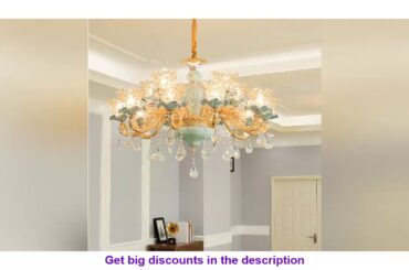 LED Lights European Crystal Chandelier Lighting Modern Ceramic Chandeliers Lamp French Living Room