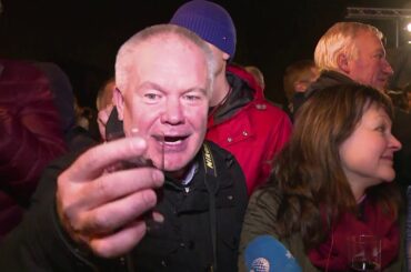 Beaujolais Nouveau wine hits the market, Beaujeu, France celebrates