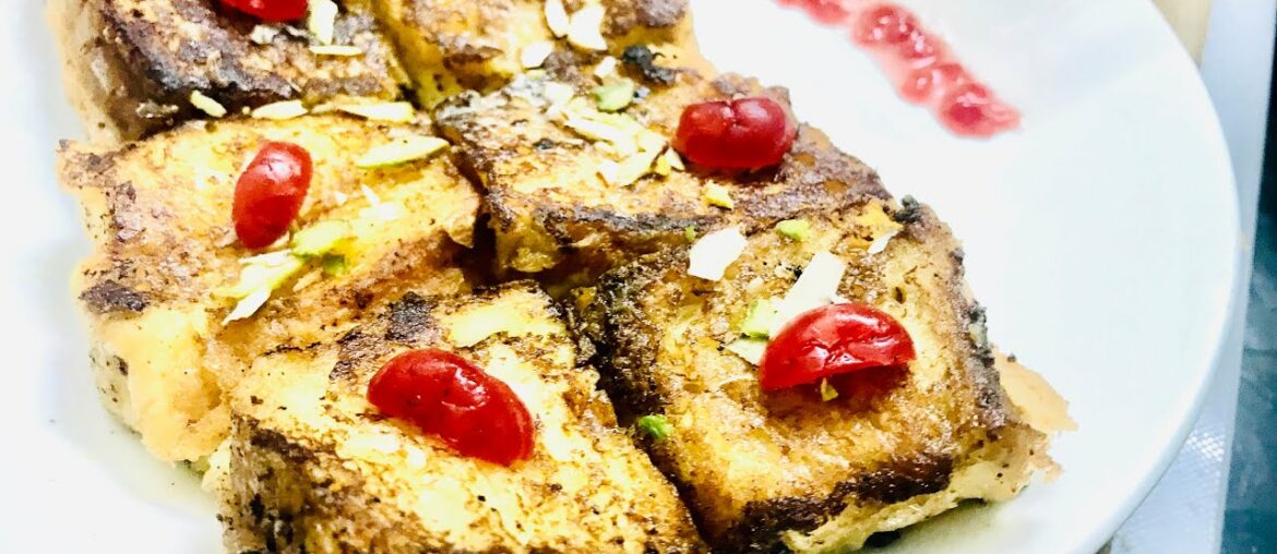 KIDS FAVOURITE RECIPE|CHEESY CUSTARD FRENCH TOAST BY Afrins Kitchen(SUBTITLE)